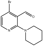 4-溴-2-(1-哌啶基)-3-吡啶羧醛,1092352-43-6,结构式