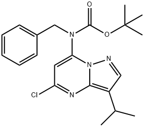 tert-butyl benzyl(5-chloro-3-isopropylpyrazolo[1,5-a]pyriMidin-7-yl)carbaMate Struktur