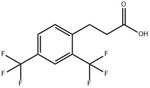 3-[2,4-Bis(trifluoromethyl)phenyl]propionicacid Struktur