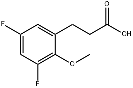 3-(3,5-二氟-2-甲氧基苯基)丙酸,1092460-64-4,结构式