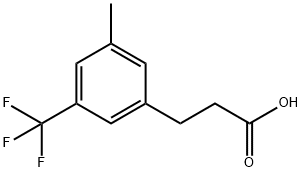 3-[3-Methyl-5-(trifluoromethyl)phenyl]propionicacid Struktur
