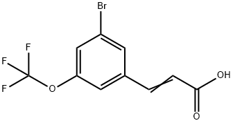 3-Bromo-5-(trifluoromethoxy)cinnamic acid Struktur