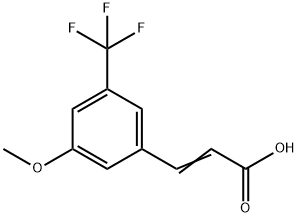 (E)-3-(3-甲氧基-5-(三氟甲基)苯基)丙烯酸 结构式