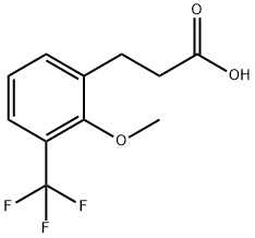 3-[2-Methoxy-3-(trifluoromethyl)phenyl]propionicacid Struktur