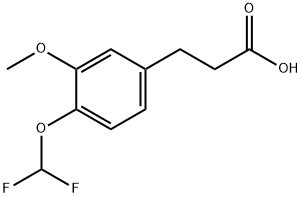 3-[4-(Difluoromethoxy)-3-methoxyphenyl]-propionic acid Struktur