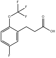 3-[5-Fluoro-2-(trifluoromethoxy)phenyl]propionicacid Struktur
