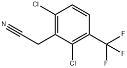 2,6-Dichloro-3-(trifluoromethyl)phenylacetonitrile Struktur
