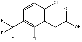 2,6-Dichloro-3-(trifluoromethyl)phenylaceticacid Struktur