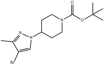 tert-Butyl 4-(4-bromo-5-methylpyrazol-1-yl)piperidine-1-carboxylate Structure