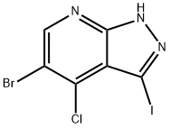 1H-Pyrazolo[3,4-b]pyridine, 5-broMo-4-chloro-3-iodo- Structure