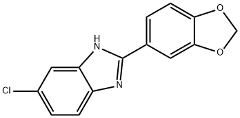 2-(1,3-BENZODIOXOL-5-YL)-5-CHLORO-1H-BENZIMIDAZOLE 结构式