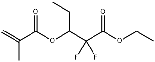Pentanoic acid, 2,2-difluoro-3-[(2-methyl-1-oxo-2-propen-1-yl)oxy]-, ethyl ester Struktur