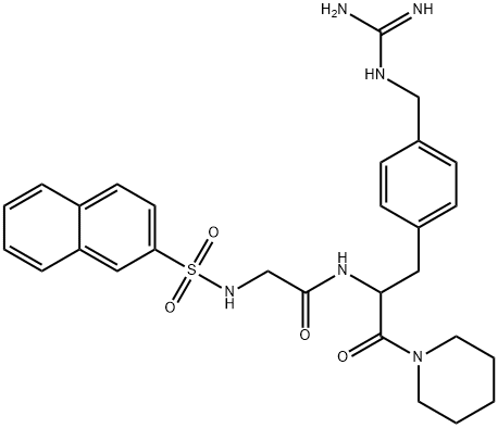 N(alpha)-(2-naphthylsulfonylglycyl)-4-guanidinomethylphenylalaninepiperidide Structure