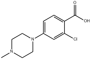 2-氯-4-(4-甲基-1-哌嗪基)苯甲酸, 1092770-25-6, 结构式