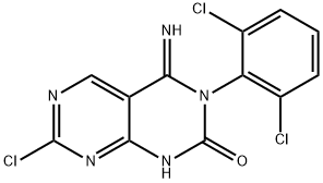 PyriMido[4,5-d]pyriMidin-2(1H)-one, 7-chloro-3-(2,6-dichlorophenyl)-3,4-dihydro-4-iMino- Struktur