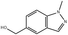 5-Hydroxymethyl-1-methylindazole 化学構造式