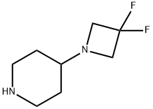4-(3,3-difluoroazetidin-1-yl)piperidine hydrochloride Struktur