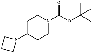 tert-Butyl 4-(azetidin-1-yl)piperidine-1-carboxylate 化学構造式