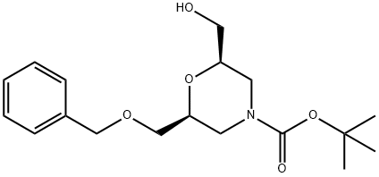 (2S,6R)-tert-butyl 2-(benzyloxyMethyl)-6-(hydroxyMethyl)Morpholine-4-carboxylate Struktur