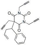 5-(1-phenylbut-3-enyl)-1,3,5-triprop-2-ynyl-1,3-diazinane-2,4,6-trione 结构式