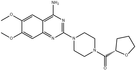 Piperazine, 1-(4-amino-6,7-dimethoxy-2-quinazolinyl)-4-[(tetrahydro-2-furanyl)carbonyl]-, (S)- 结构式