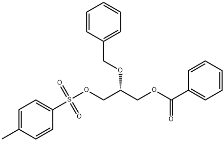 (R)-(+)-1-苯甲酰氧-2-苄氧基-3-甲苯磺酰氧丙烷, 109371-31-5, 结构式