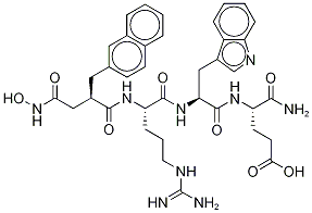 N2-[(2R)-4-(HydroxyaMino)-2-(2-naphthalenylMethyl)-1,4-dioxobutyl]-L-arginyl-L-tryptophyl-L-α-glutaMine Struktur