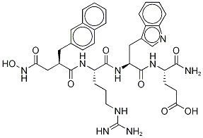 N2-[(2R)-4-(HydroxyaMino)-2-(2-naphthalenylMethyl)-1,4-dioxobutyl]-L-arginyl-L-tryptophyl-L-α-glutaMine,1093740-12-5,结构式