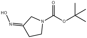 1-Pyrrolidinecarboxylicacid,3-(hydroxyimino)-,1,1-dimethylethylester,(Z)-(9CI) Structure