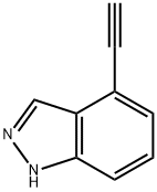 4-エチニル-1H-インダゾール 化学構造式