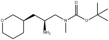 CarbaMic acid, N-[(2S)-2-aMino-3-[(3R)-tetrahydro-2H-pyran-3-yl]propyl]-N-Methyl-, 1,1-diMethylethyl ester Struktur
