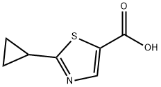2-环丙基-1,3-噻唑-5-羧酸 结构式