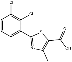 2-(2,3-二氯苯基)-4-甲基-1,3-噻唑-5-羧酸 结构式