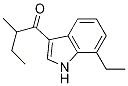 1-Butanone, 1-(7-ethyl-1H-indol-3-yl)-2-Methyl- 化学構造式