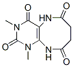 Pyrimido[4,5-b][1,4]diazocine-2,4,6,9(1H,3H)-tetrone,  5,7,8,10-tetrahydro-1,3-dimethyl- 化学構造式