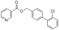 3-Pyridinecarboxylic acid, (2'-chloro(1,1'-biphenyl)-4-yl)methyl ester 结构式
