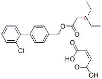 Glycine, N,N-diethyl-, (2'-chloro(1,1'-biphenyl)-4-yl)methyl ester, (Z)-2-butenedioate Structure