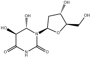 5,6-dihydroxy-5,6-dihydro-2'-deoxyuridine Struktur