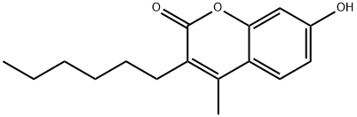 3-n-Hexyl-7-hydroxy-4-methylcoumarin Structure