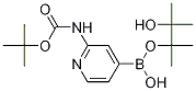 2-(BocaMino)pyridine-4-boronic acid pinacol ester 化学構造式