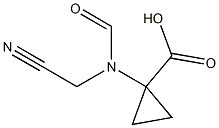 Cyclopropanecarboxylic acid, 1-[(cyanomethyl)formylamino]- (9CI) Structure
