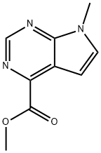 methyl 7-methyl-7H-pyrrolo[2,3-d]pyrimidine-4-carboxylate Struktur