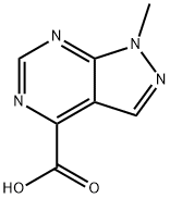 1-methyl-1H-pyrazolo[3,4-d]pyrimidine-4-carboxylic acid Struktur