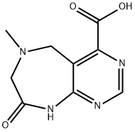 6,7,8,9-Tetrahydro-6-methyl-8-oxo-5H-pyrimido-[4,5-e][1,4]diazepine-4-carboxylic acid Struktur