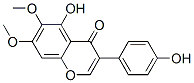 5-ヒドロキシ-3-(4-ヒドロキシフェニル)-6,7-ジメトキシ-4H-1-ベンゾピラン-4-オン 化学構造式