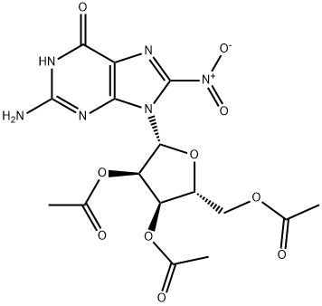 8-Nitroguanosine 2',3',5'-Triacetate Structure