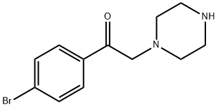 1-(4-溴苯基)-2-(哌嗪-1-基)乙酮 结构式