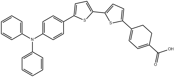 4-(5'-(4-(DiphenylaMino)phenyl)-[2,2'-bithiophen]-5-yl)cyclohexa-1,3-dienecarboxylic acid 结构式