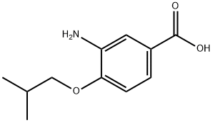 3-アミノ-4-イソブトキシ安息香酸 化学構造式