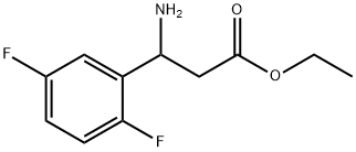 3-Amino-3-(2,5-difluoro-phenyl)-propionic acid ethyl ester 化学構造式